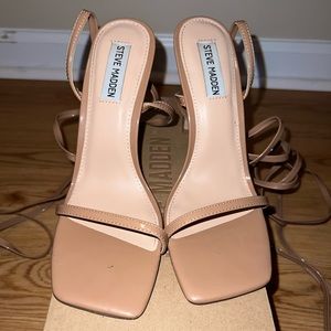 Steve Madden Uplift Camel Lace Up Heel